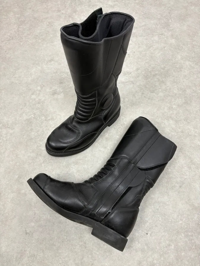 Paraboot Black Ankle Padded Biker Leather Boots TyspgDN 4