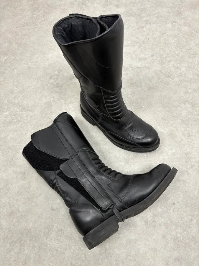 Paraboot Black Ankle Padded Biker Leather Boots TyspgDN 5