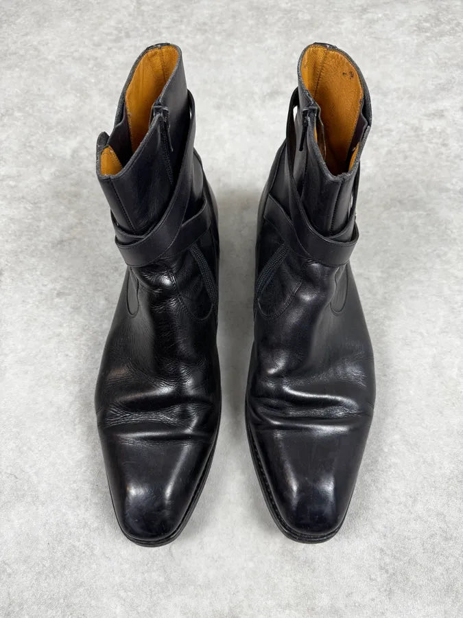 Paraboot Black Buckle Leather Boots fxhBvgf 1