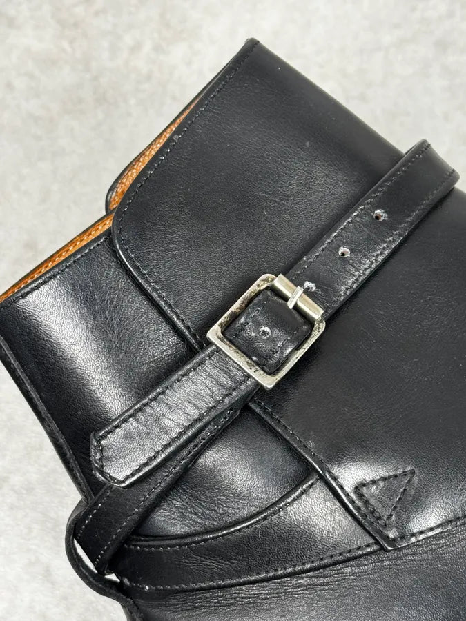 Paraboot Black Buckle Leather Boots xRRJQIR 3