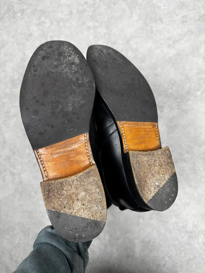 Paraboot Black Buckle Leather Boots xRRJQIR 5