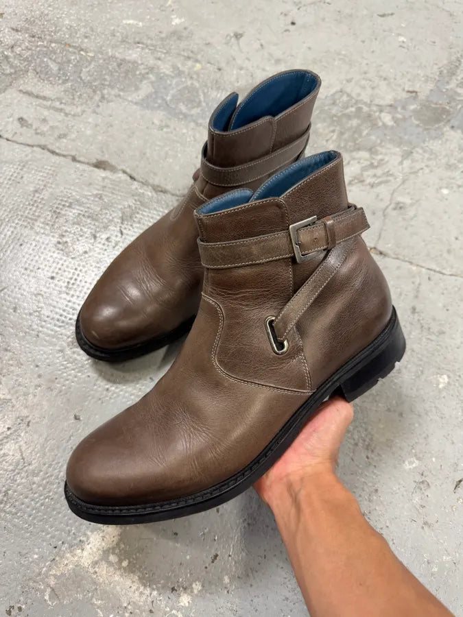 Paraboot Brown Jodhpur Ankle Biker Leather Boots rJSCSkt 5
