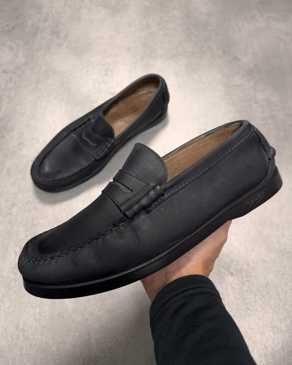 Paraboot Classic Navy Blue Leather Shoes daVwvDq 0