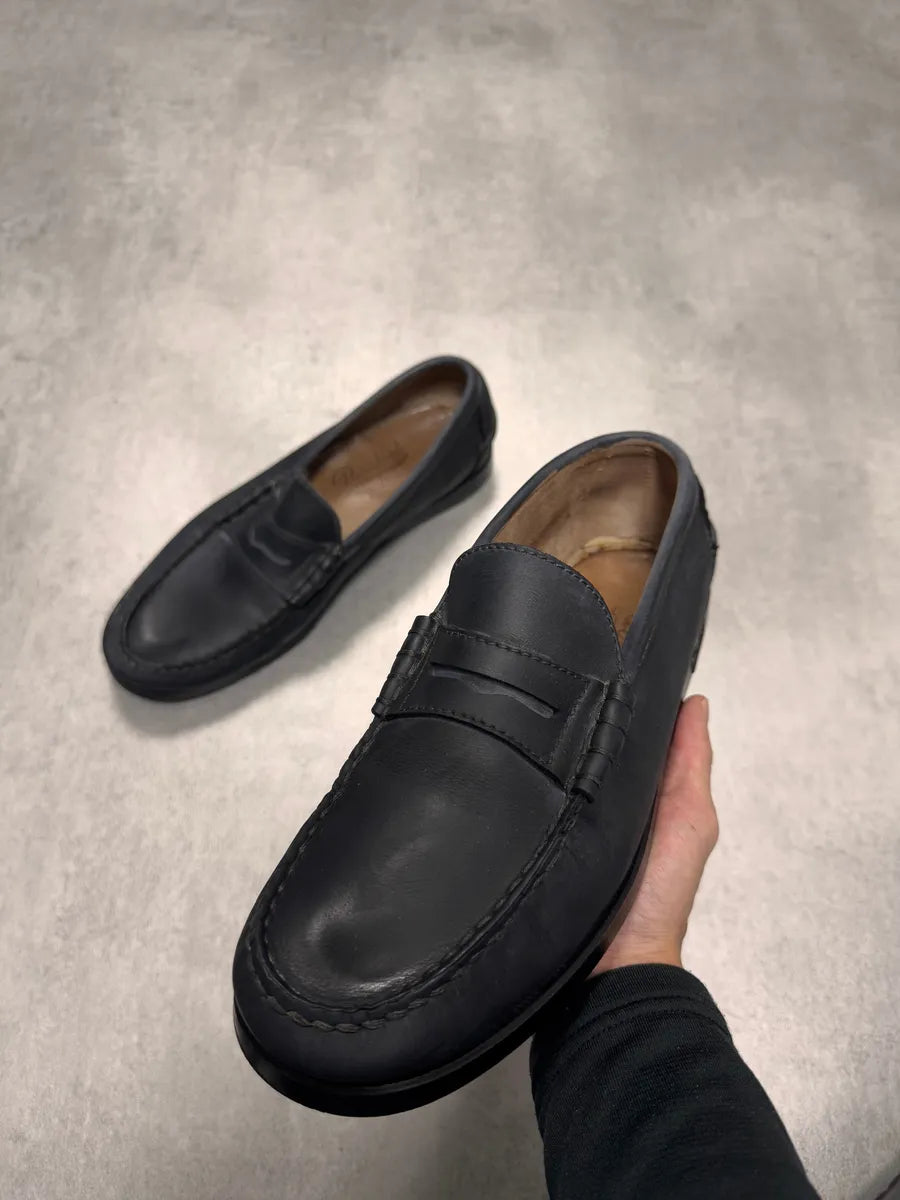 Paraboot Classic Navy Blue Leather Shoes daVwvDq 1