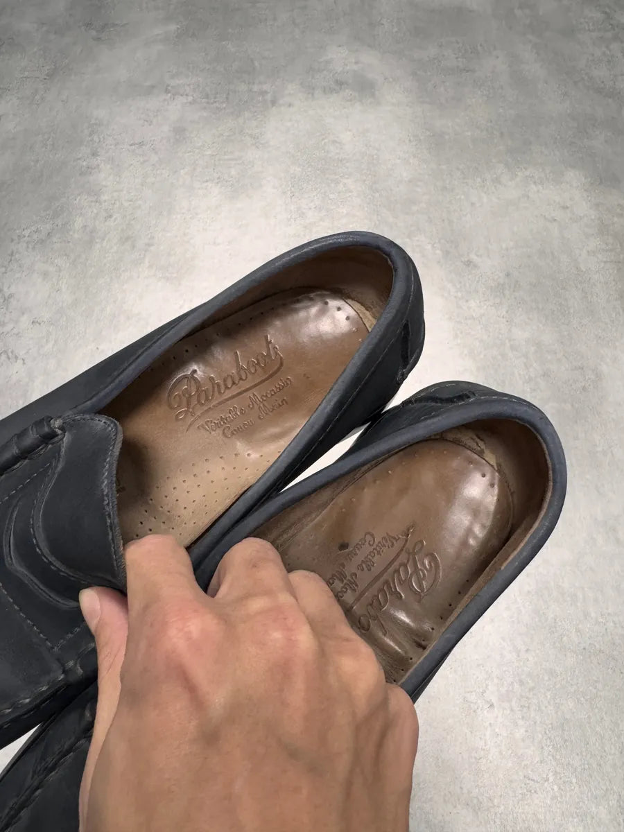 Paraboot Classic Navy Blue Leather Shoes daVwvDq 4