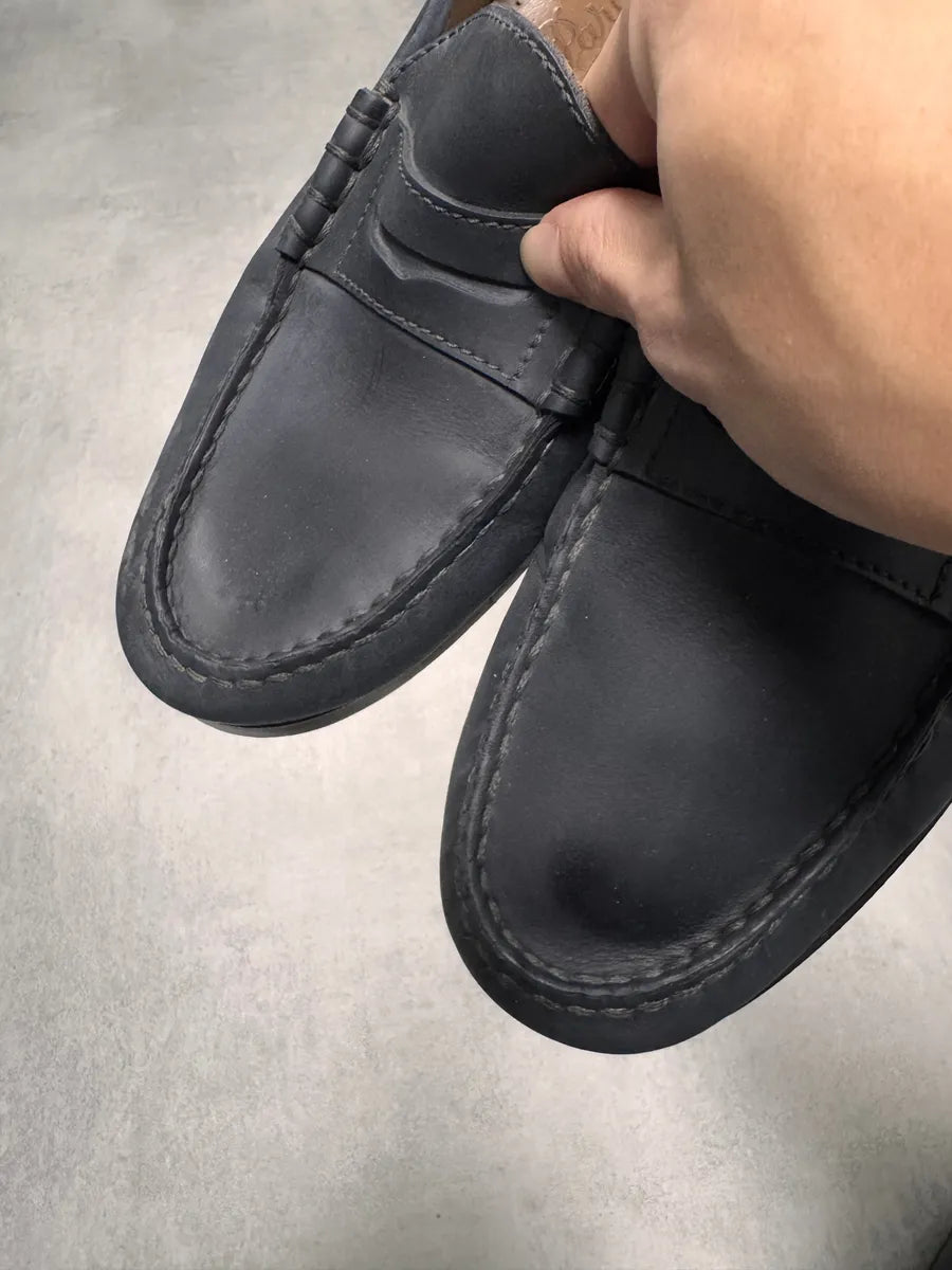 Paraboot Classic Navy Blue Leather Shoes daVwvDq 5