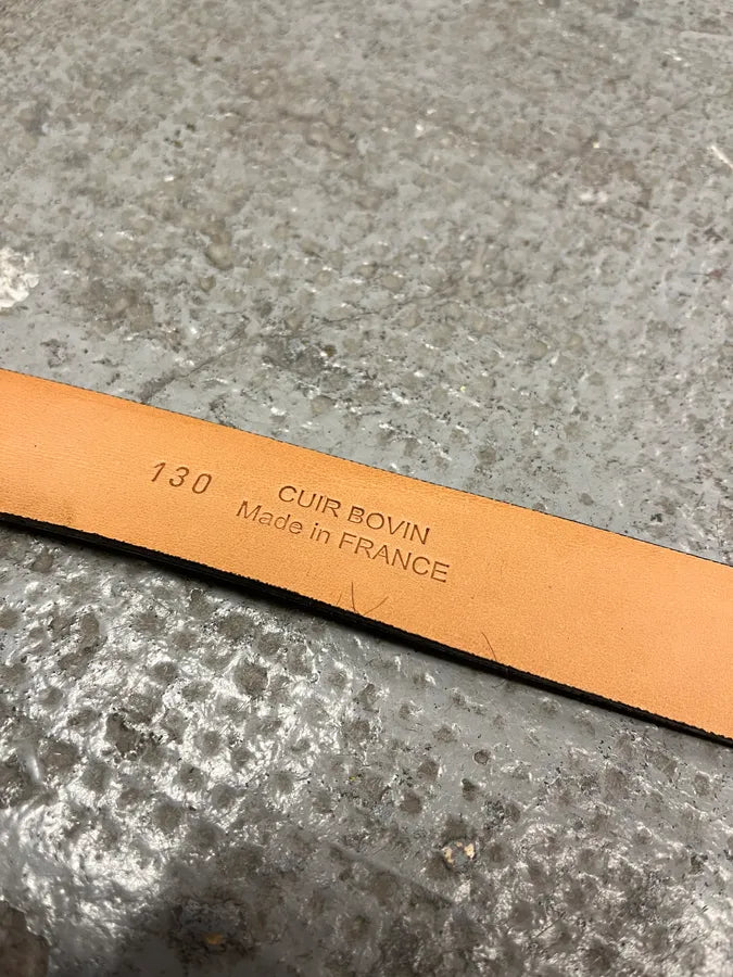 Paraboots Black Fur Pony Hair Bovin Leather Belt CuZWtZN 7