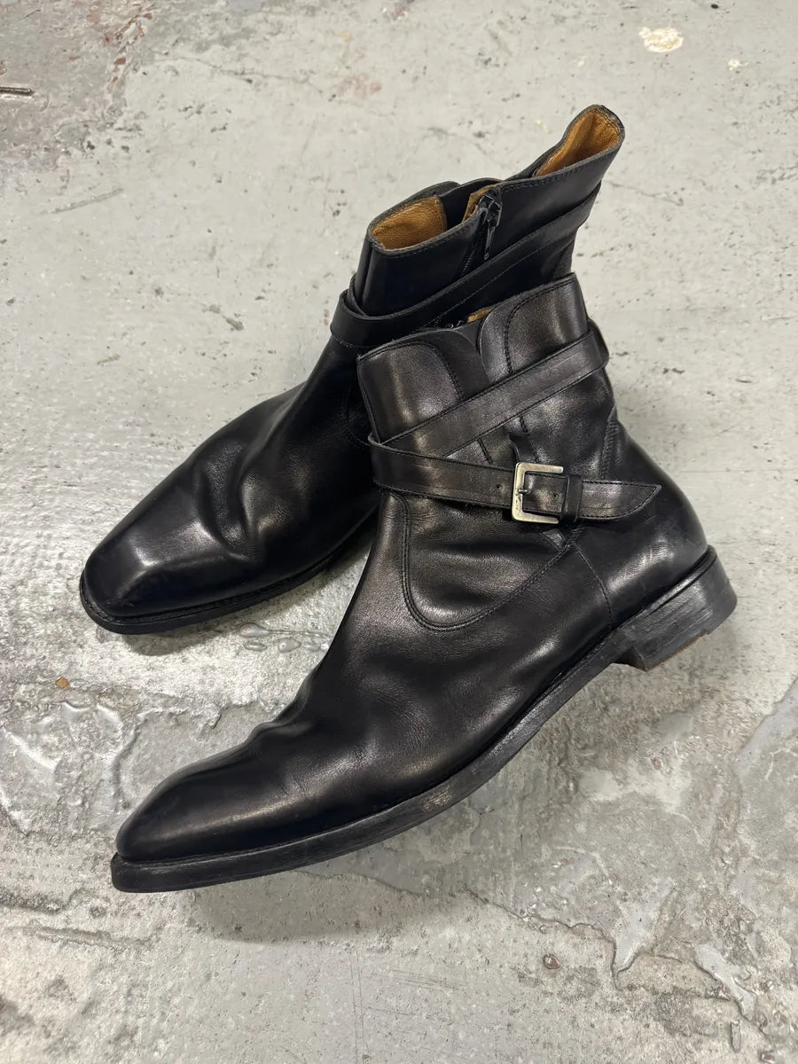 Paraboots Jodhpurs Black Leather Ankle Boots FmVkITA 1