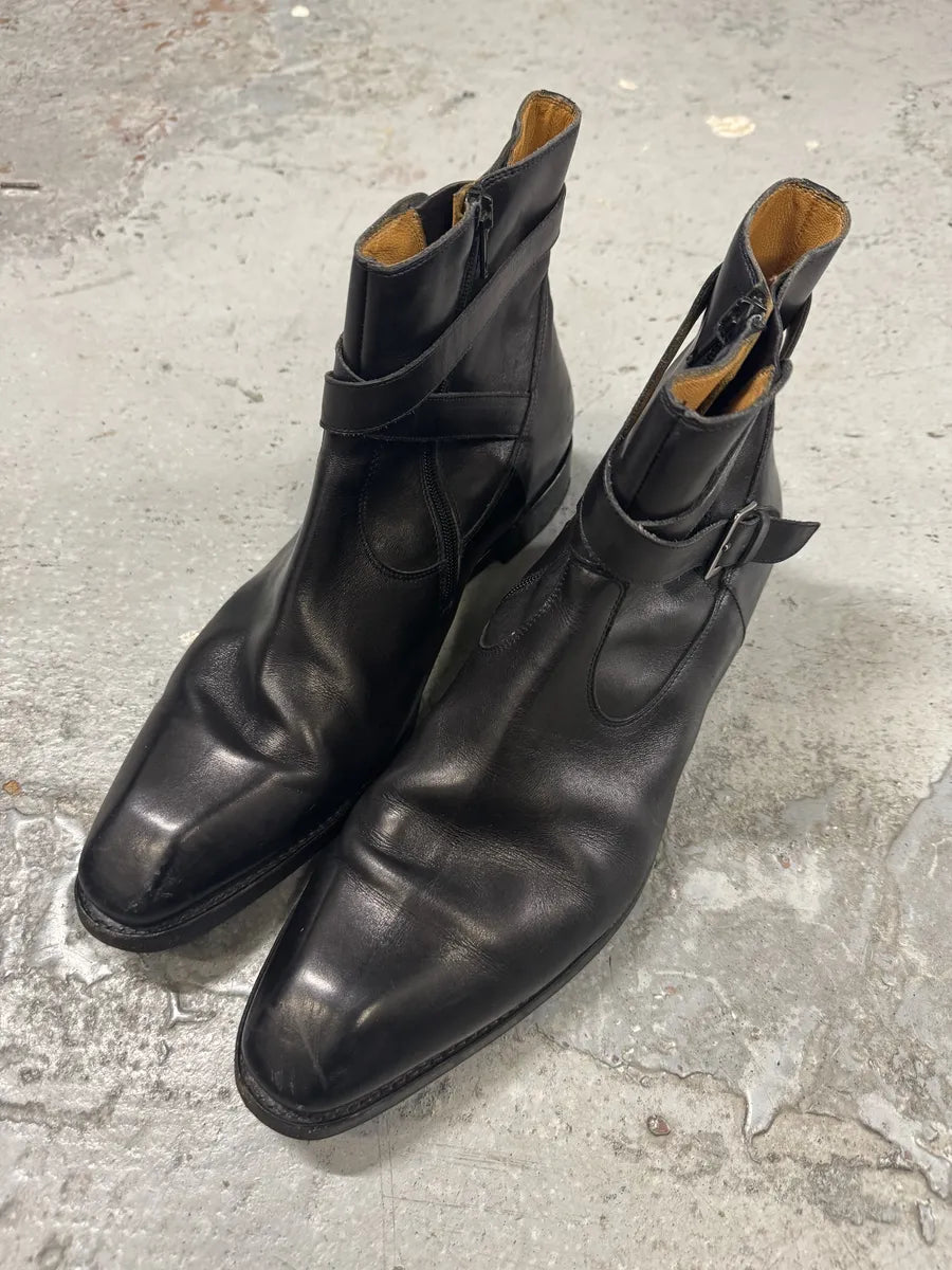 Paraboots Jodhpurs Black Leather Ankle Boots FmVkITA 3