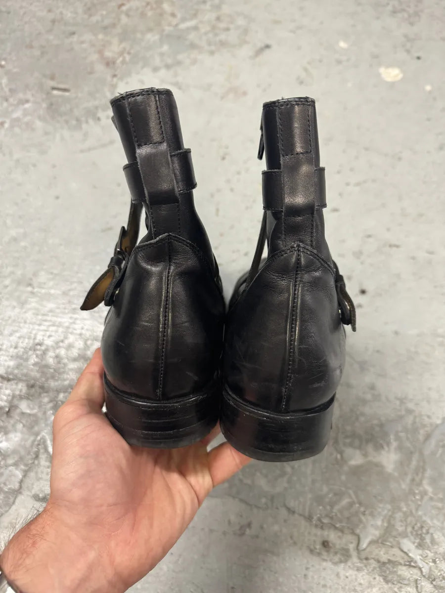 Paraboots Jodhpurs Black Leather Ankle Boots FmVkITA 6