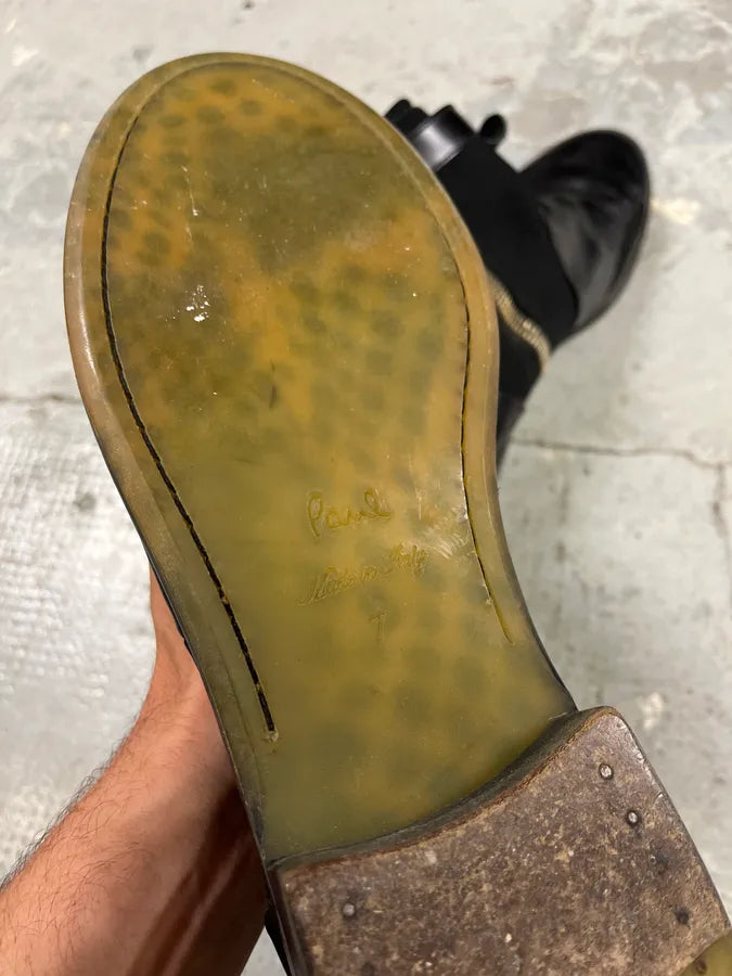 Paul Smith Black Leather Hybrid Boots (41eu/us8) vKVuYRp 7