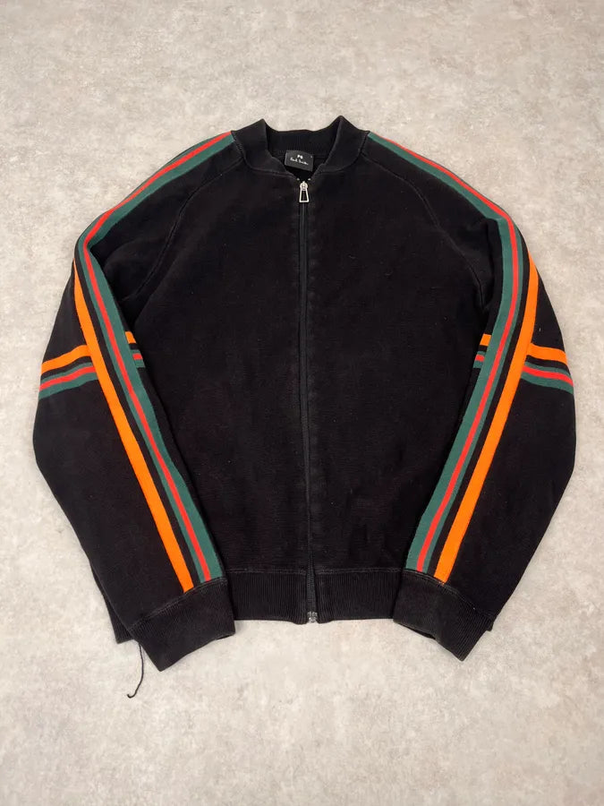 Paul Smith Black Lined Zip-up Cardigan Sweater VYmamIS 0