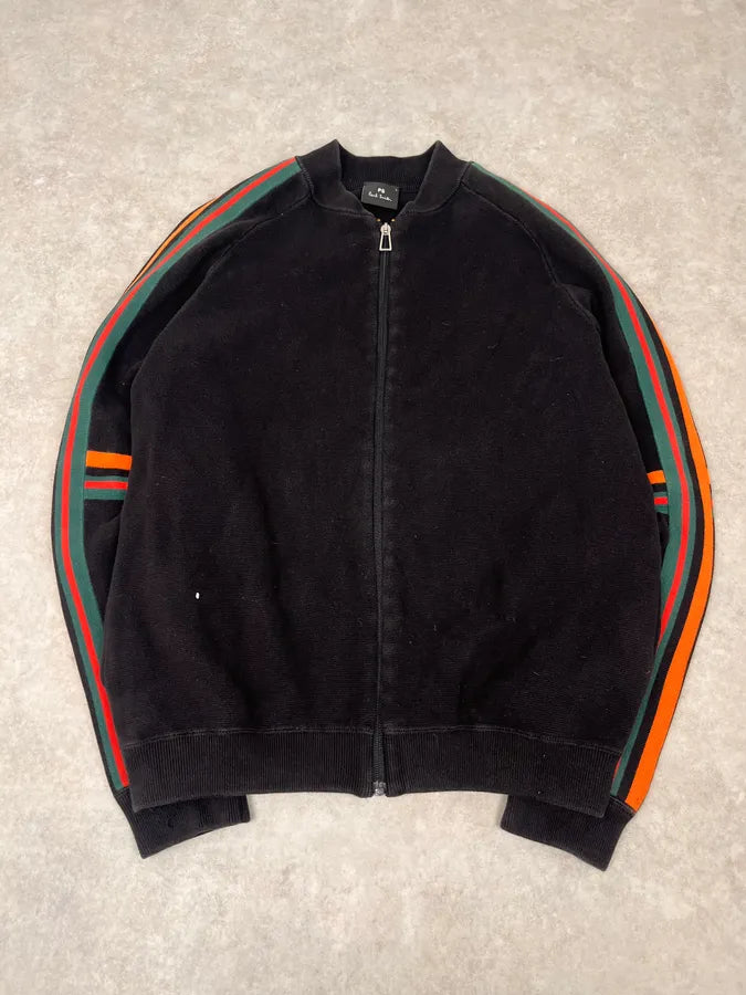 Paul Smith Black Lined Zip-up Cardigan Sweater VYmamIS 3