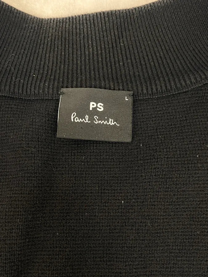 Paul Smith Black Lined Zip-up Cardigan Sweater VYmamIS 8