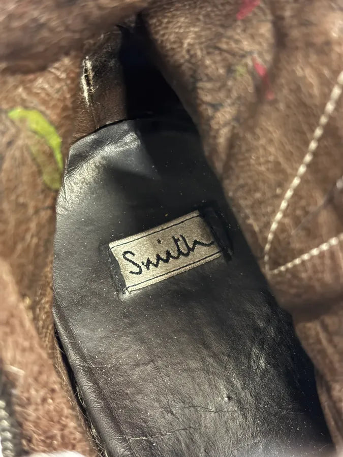 Paul Smith Dark Brown Ostrich Leather Boots zCiXAXo 10