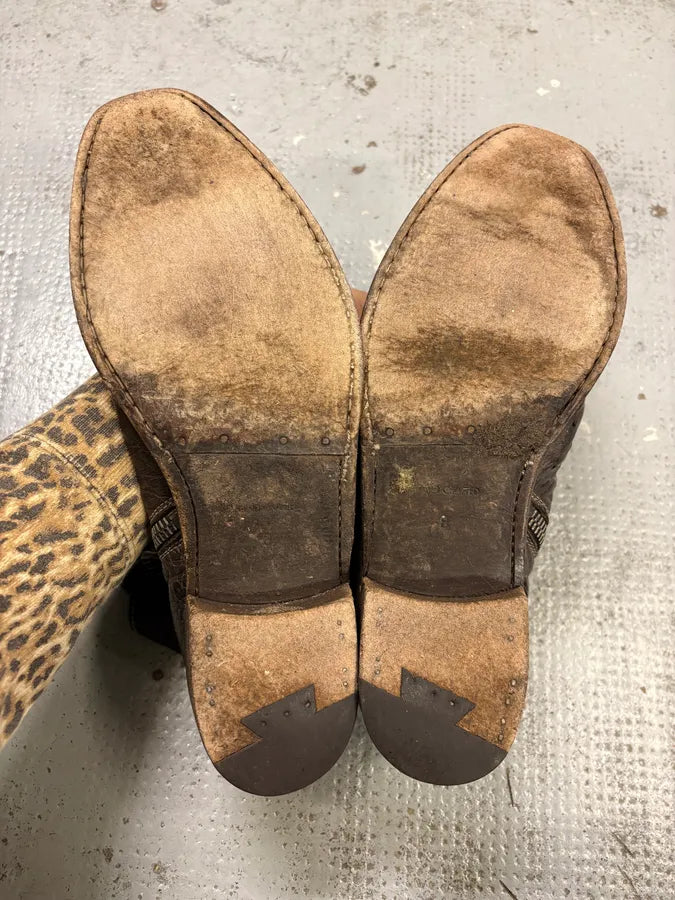 Paul Smith Dark Brown Ostrich Leather Boots zCiXAXo 8