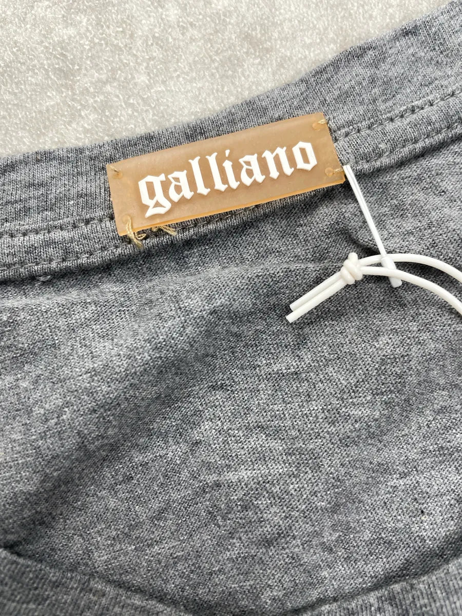 2000s Galliano Grey Jewelry Cross Print Longsleeve peZxTYmr 8