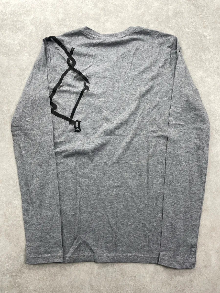 2000s Galliano Grey Jewelry Cross Print Longsleeve peZxTYmr 4