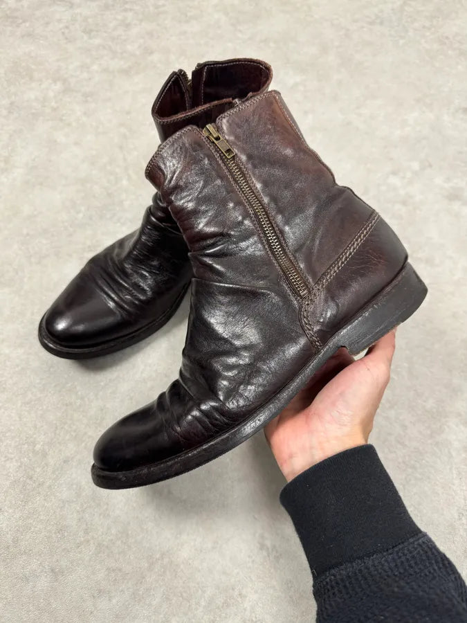 Pete Sorensen Dark Brown Burgundy Leather Boots loQcUQY 1