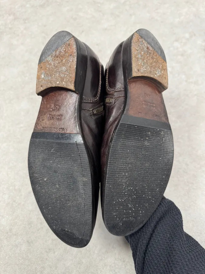 Pete Sorensen Dark Brown Burgundy Leather Boots loQcUQY 6