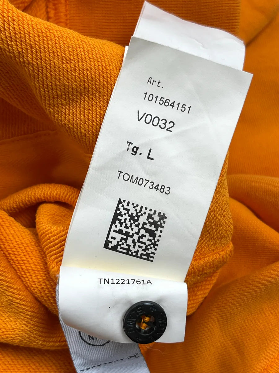 Stone Island Orange Compass Badge Hoodie pewDJBUc 12