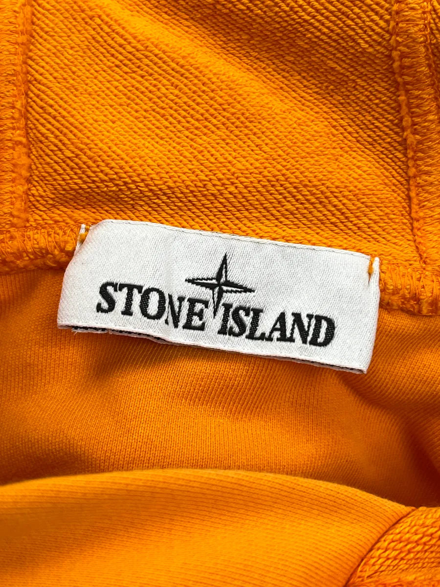 Stone Island Orange Compass Badge Hoodie pewDJBUc 10