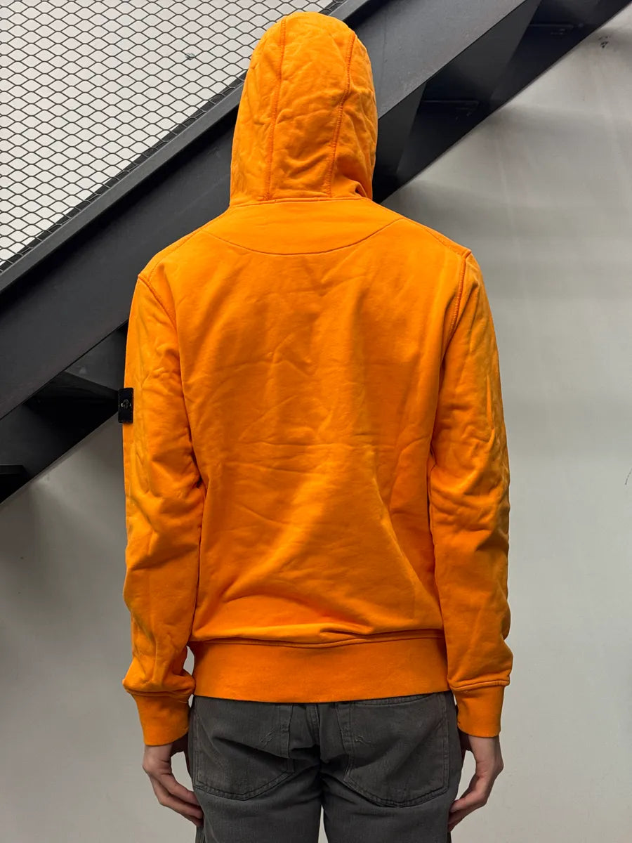 Stone Island Orange Compass Badge Hoodie pewDJBUc 1