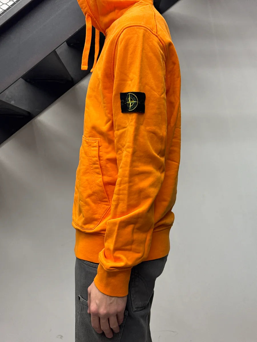 Stone Island Orange Compass Badge Hoodie pewDJBUc 2