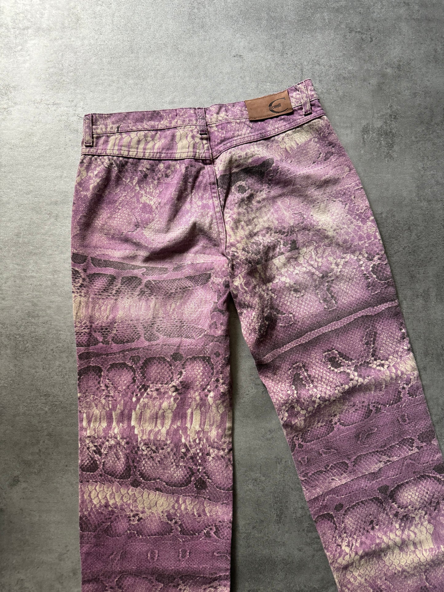 SS2005 Cavalli Twilight Python Purple Liquid Pants (XS) - 5