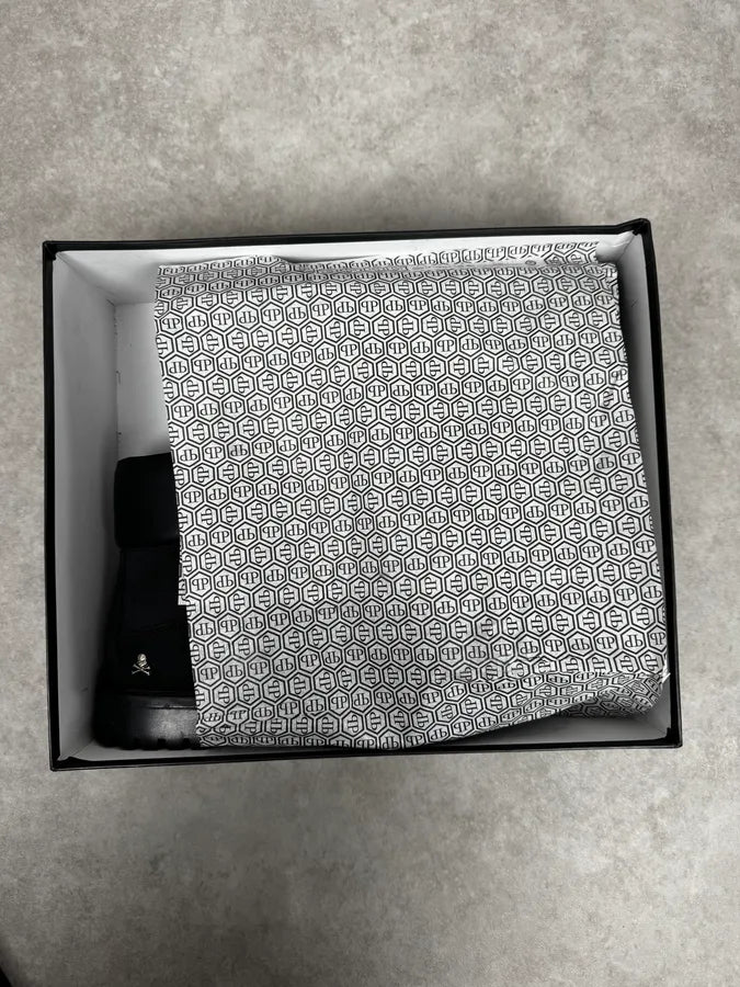 Philipp Plein Black Premium Leather Boots LwFfjvU 10