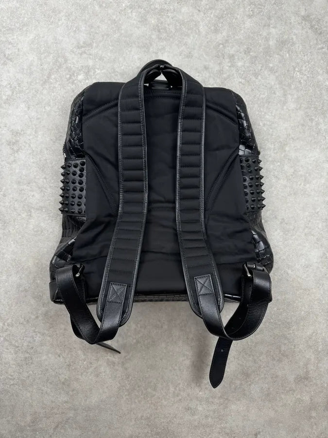 Philipp Plein Black Studded Rock Luxury Crocodile Effect Leather Backpack adidVLM 2