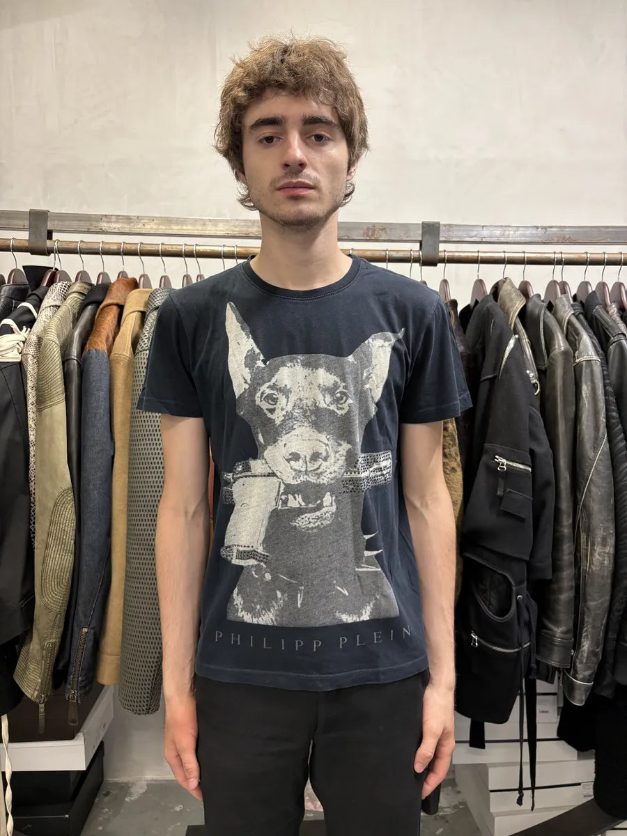 Philipp Plein Dobermann Gun Dog Navy T-Shirt fVtBGBL 1