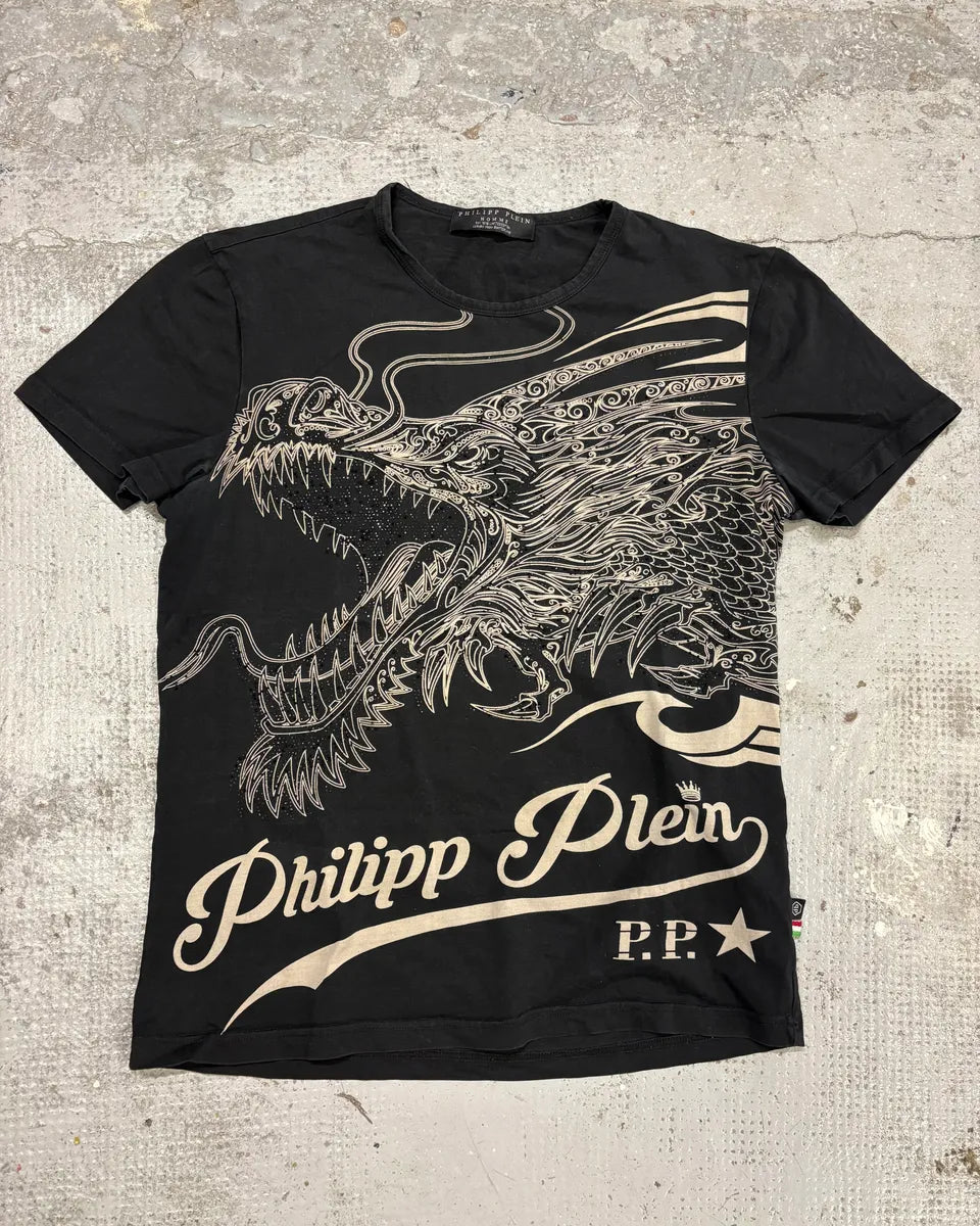 Philipp Plein Dragon Art Black T-Shirt Nfdzdks 0