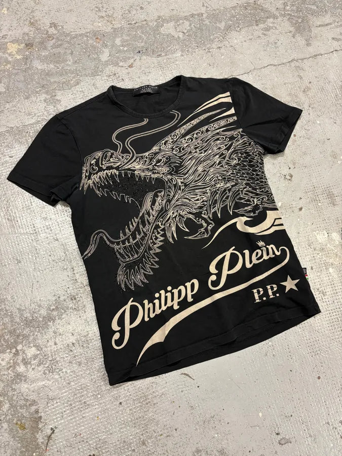 Philipp Plein Dragon Art Black T-Shirt Nfdzdks 3