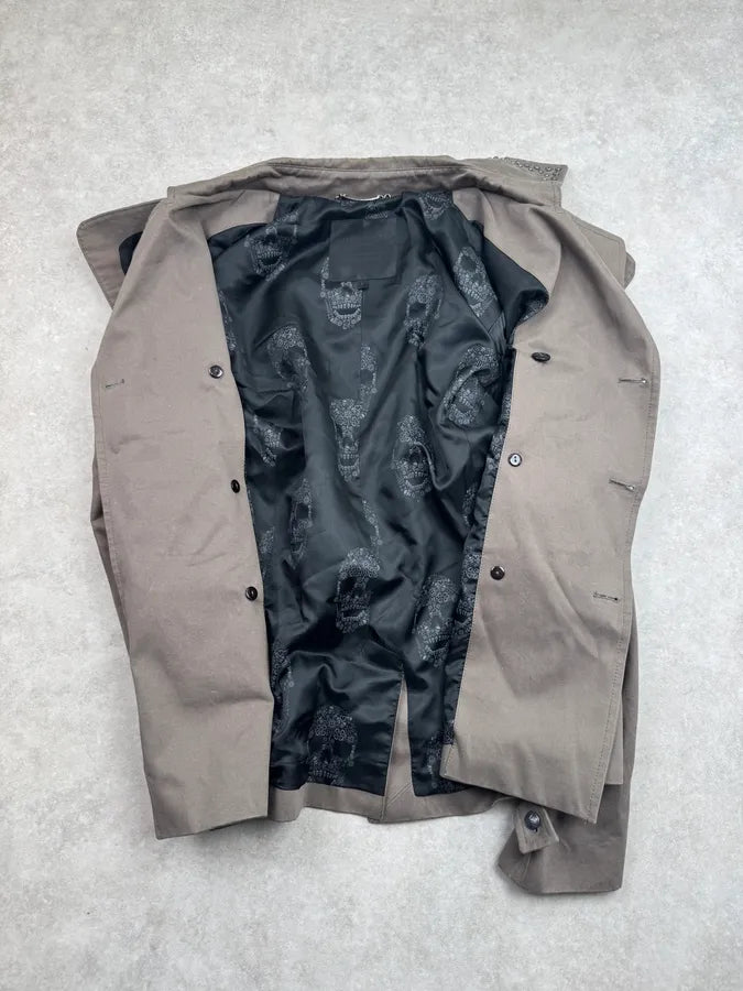 AW2017 Philipp Plein Khaki Studded Caban Jacket ygEuVZp 9
