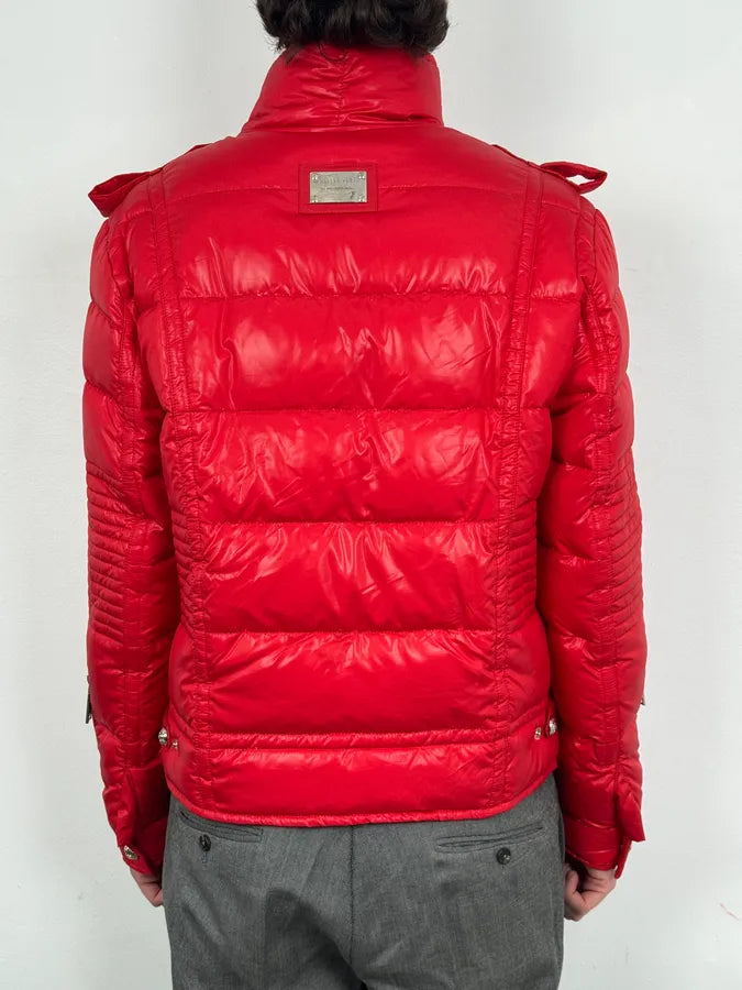 Philipp Plein Red Multi Zip Biker Puffer Jacket kbZICJi 2