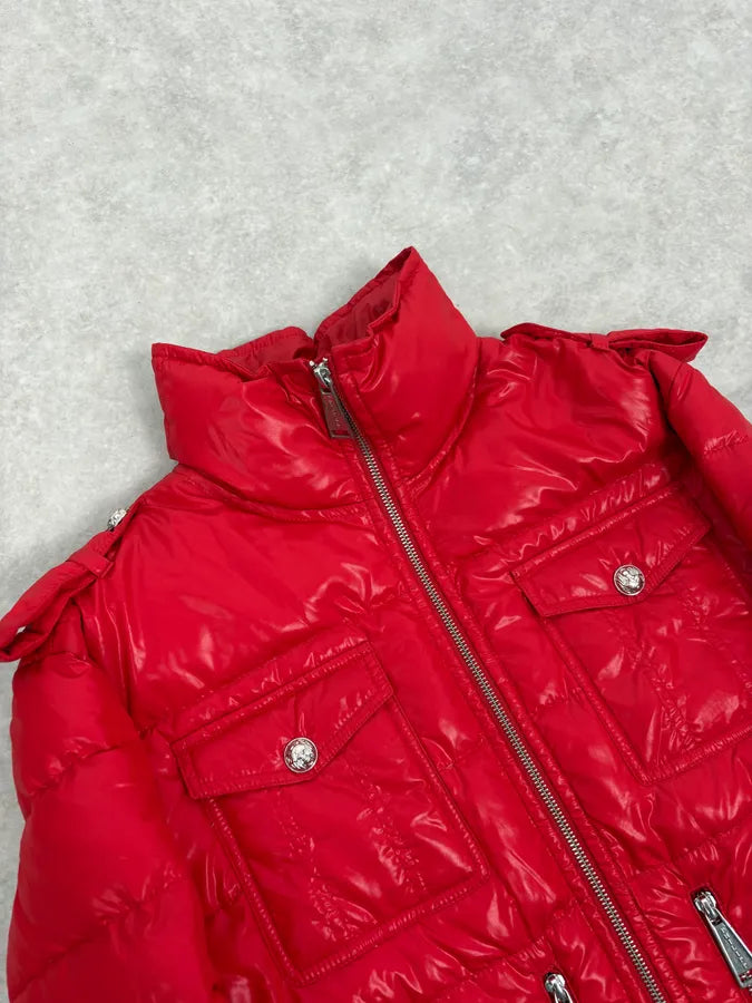 Philipp Plein Red Multi Zip Biker Puffer Jacket kbZICJi 4