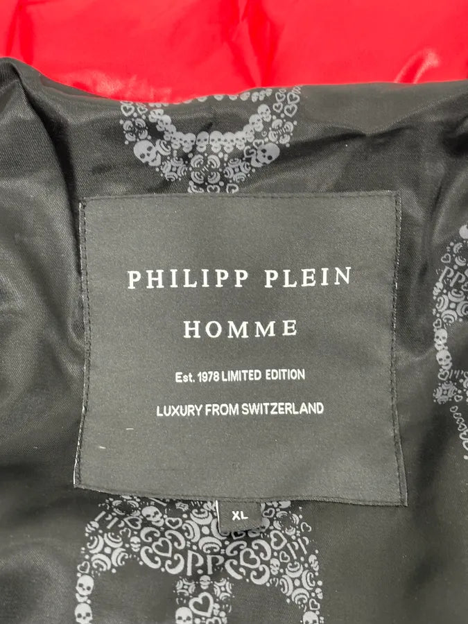Philipp Plein Red Multi Zip Biker Puffer Jacket kbZICJi 12
