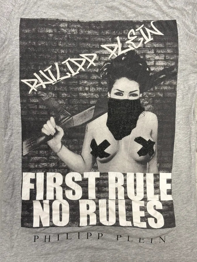 Philipp Plein No Rules Grey T-Shirt BPdDzsz 4