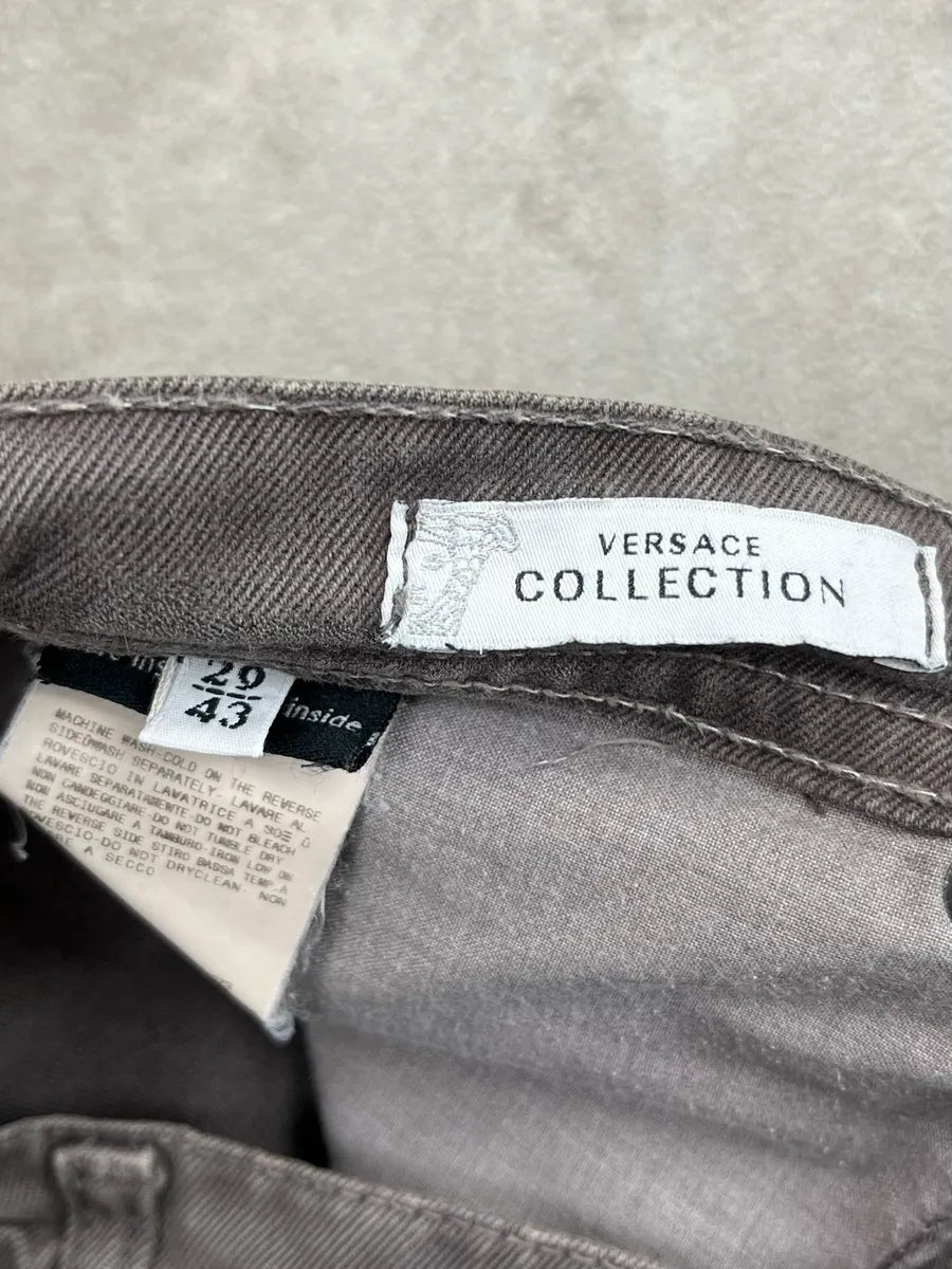 AW2011 Versace Grey Denim Medusa Hardware Jeans QUlGOKgJ 10