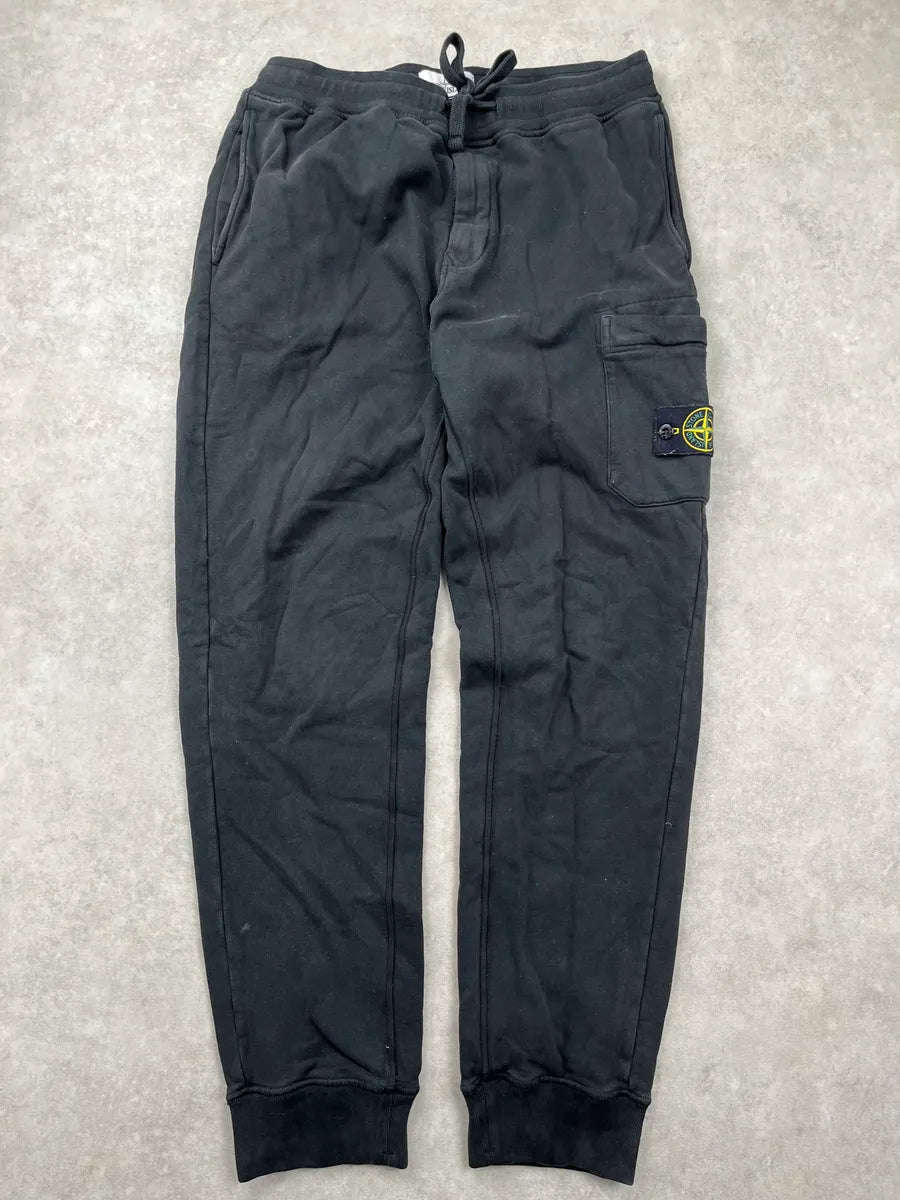 Stone Island Black Compass Patch Cargo Jogger Pants KUkesoZk 1