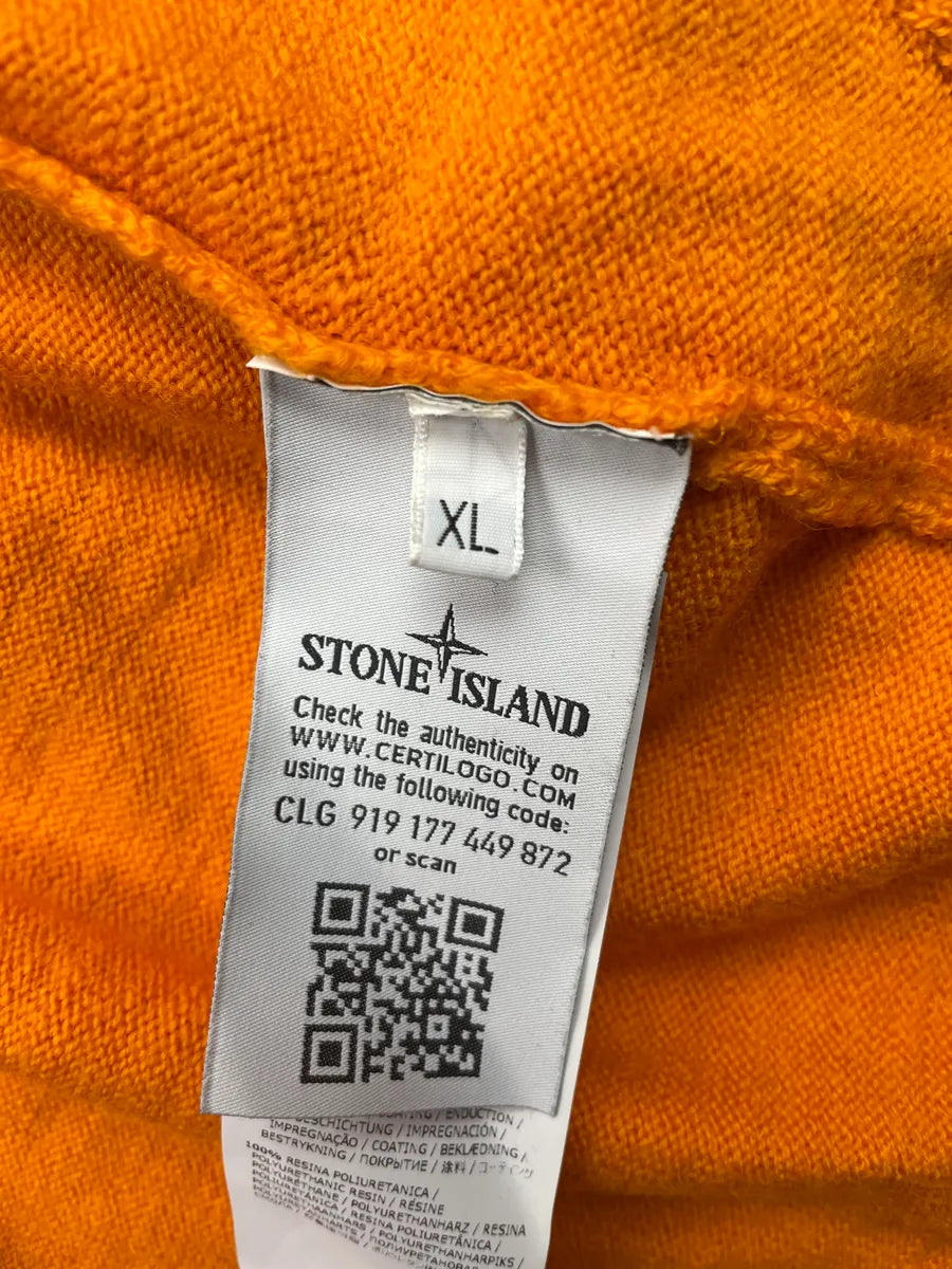 Stone Island Orange Compass Logo Contrast Hood Light Jacket IYRzShiw 10