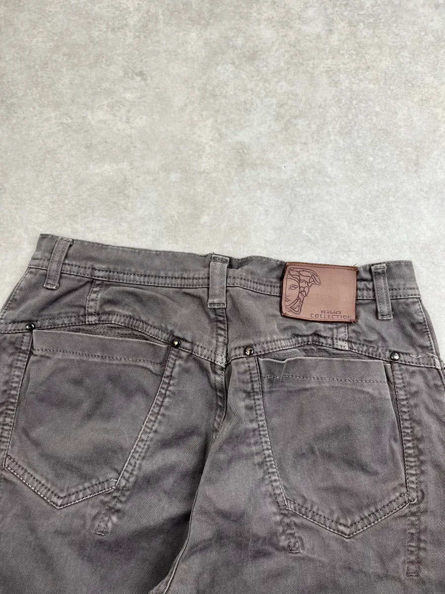 AW2011 Versace Grey Denim Medusa Hardware Jeans QUlGOKgJ 8