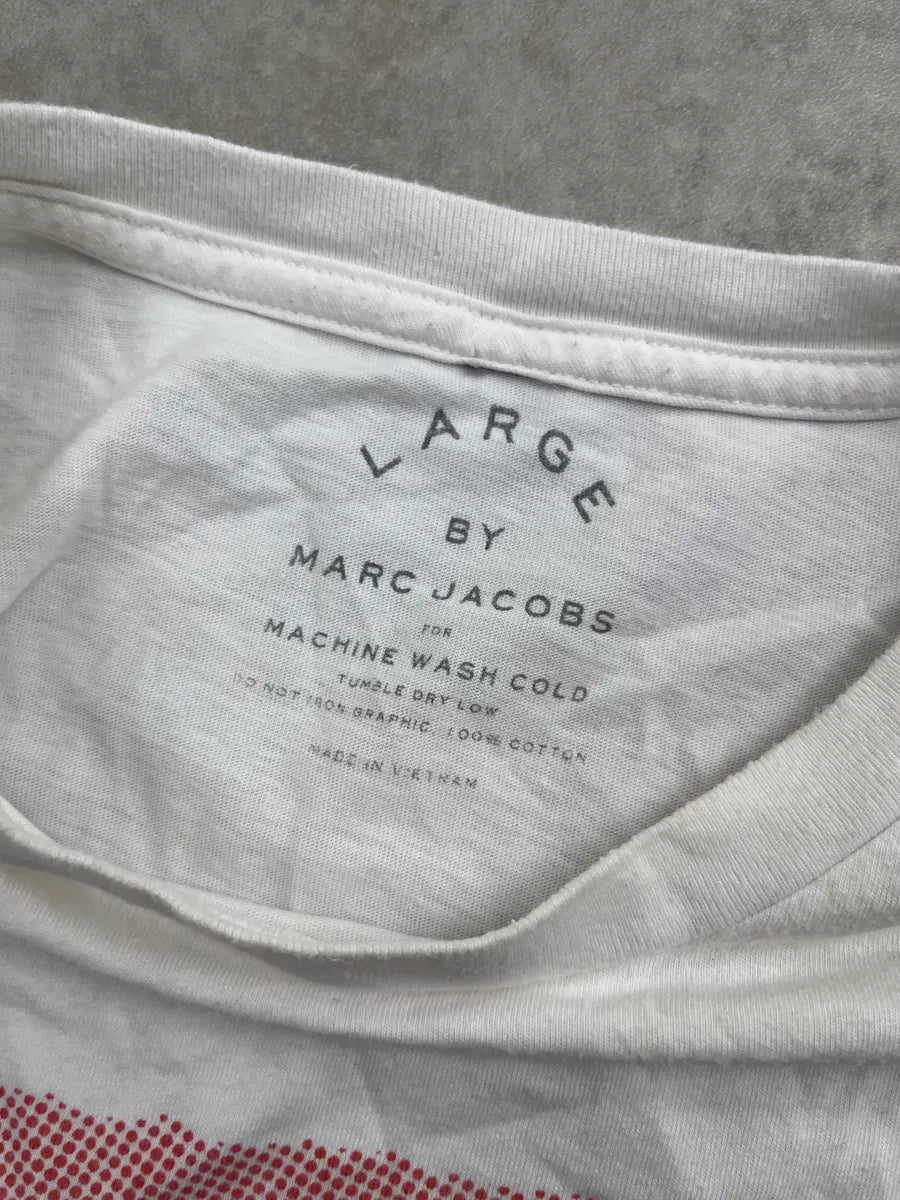 Marc Jacobs White Union Jack Logo T-Shirt fZjlibZD 9