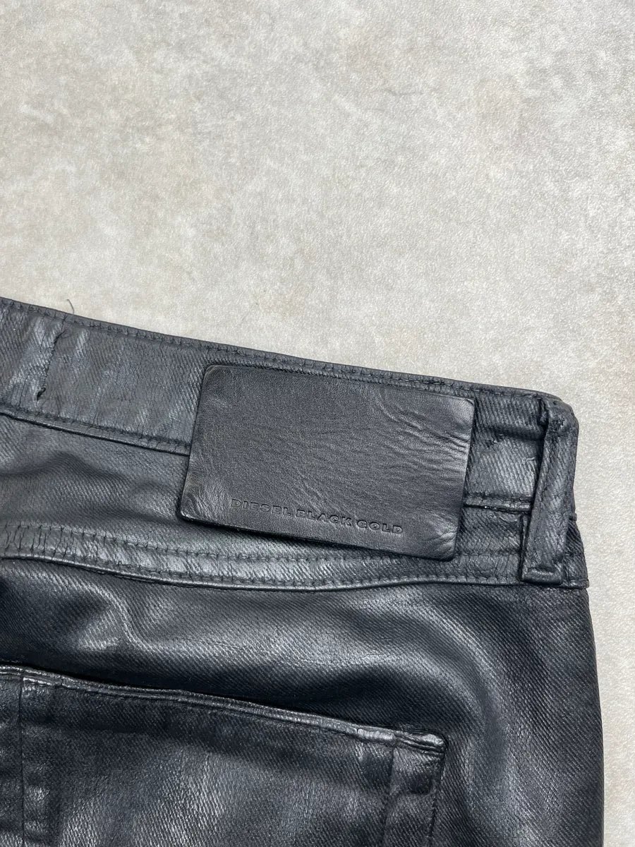 Diesel Black Waxed Coated Skinny Jeans POBWXNti 9