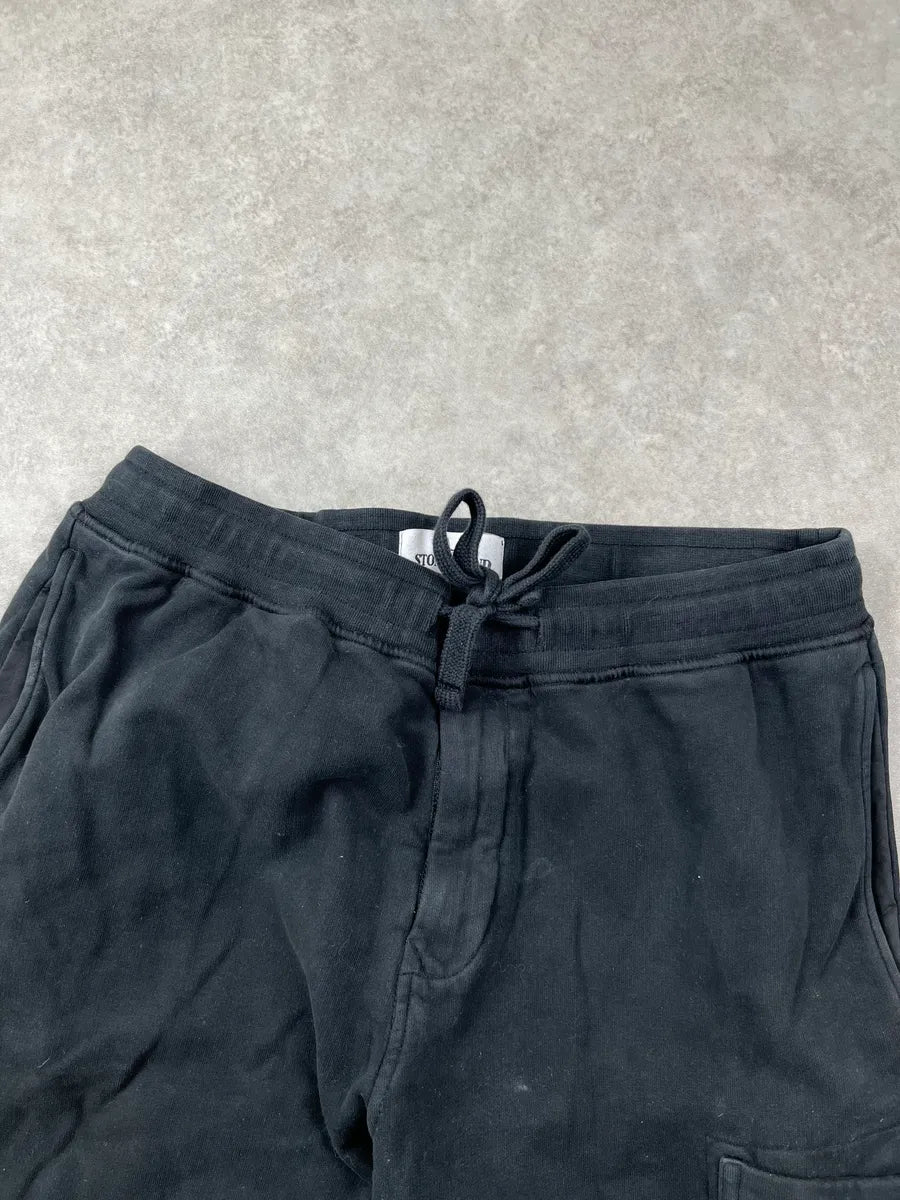 Stone Island Black Compass Patch Cargo Jogger Pants KUkesoZk 5