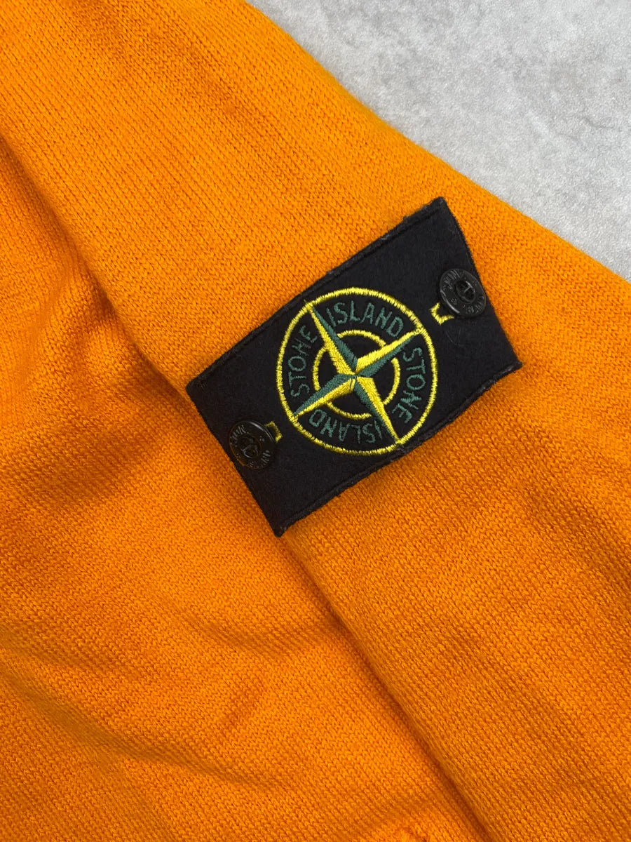 Stone Island Orange Compass Logo Contrast Hood Light Jacket IYRzShiw 7