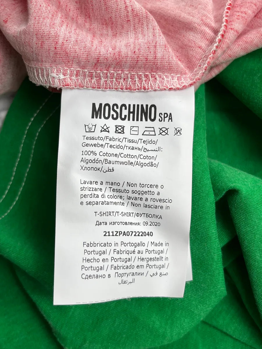 AW2014 Moschino Italian Flag Slogan T-Shirt WmWIZern 9