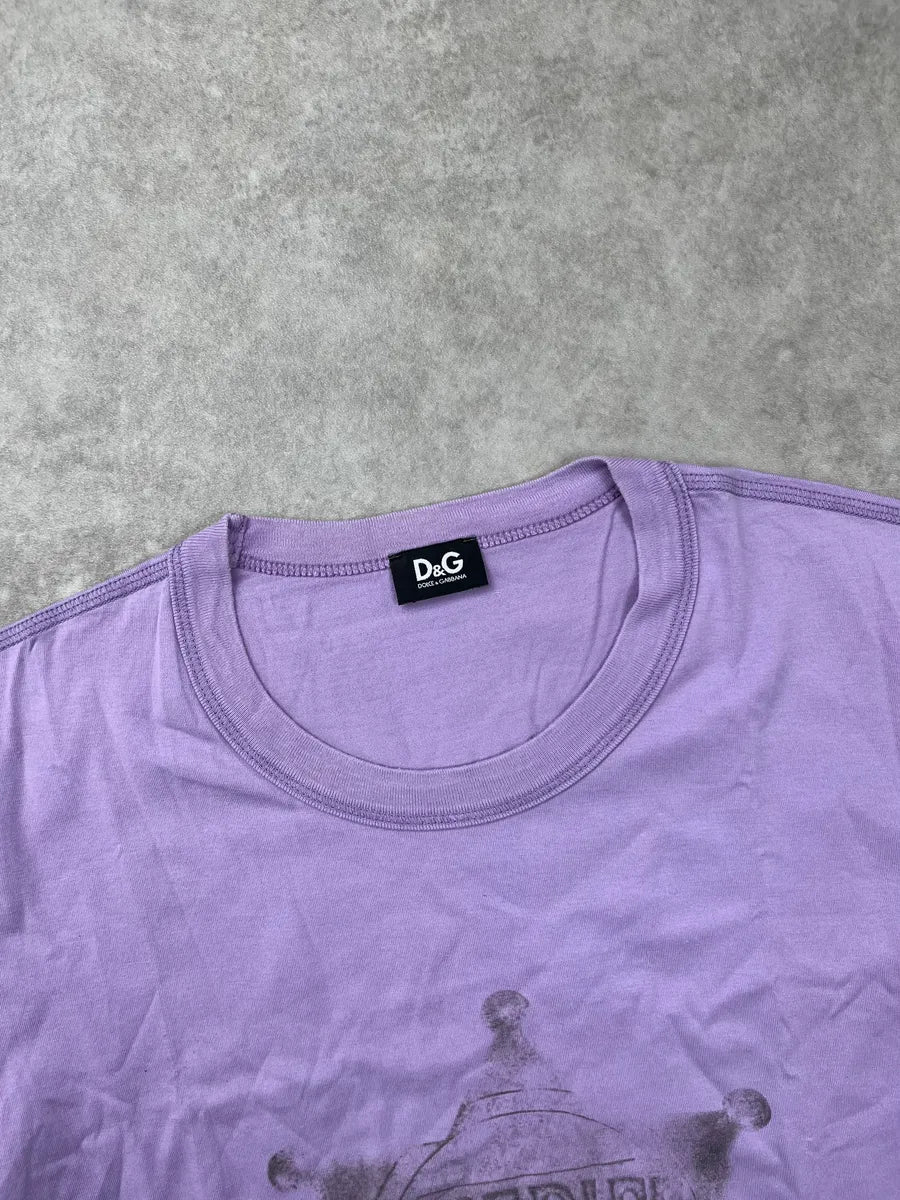 2000s Dolce & Gabbana Light Purple Sheriff Badge T-Shirt AGYSXarp 9