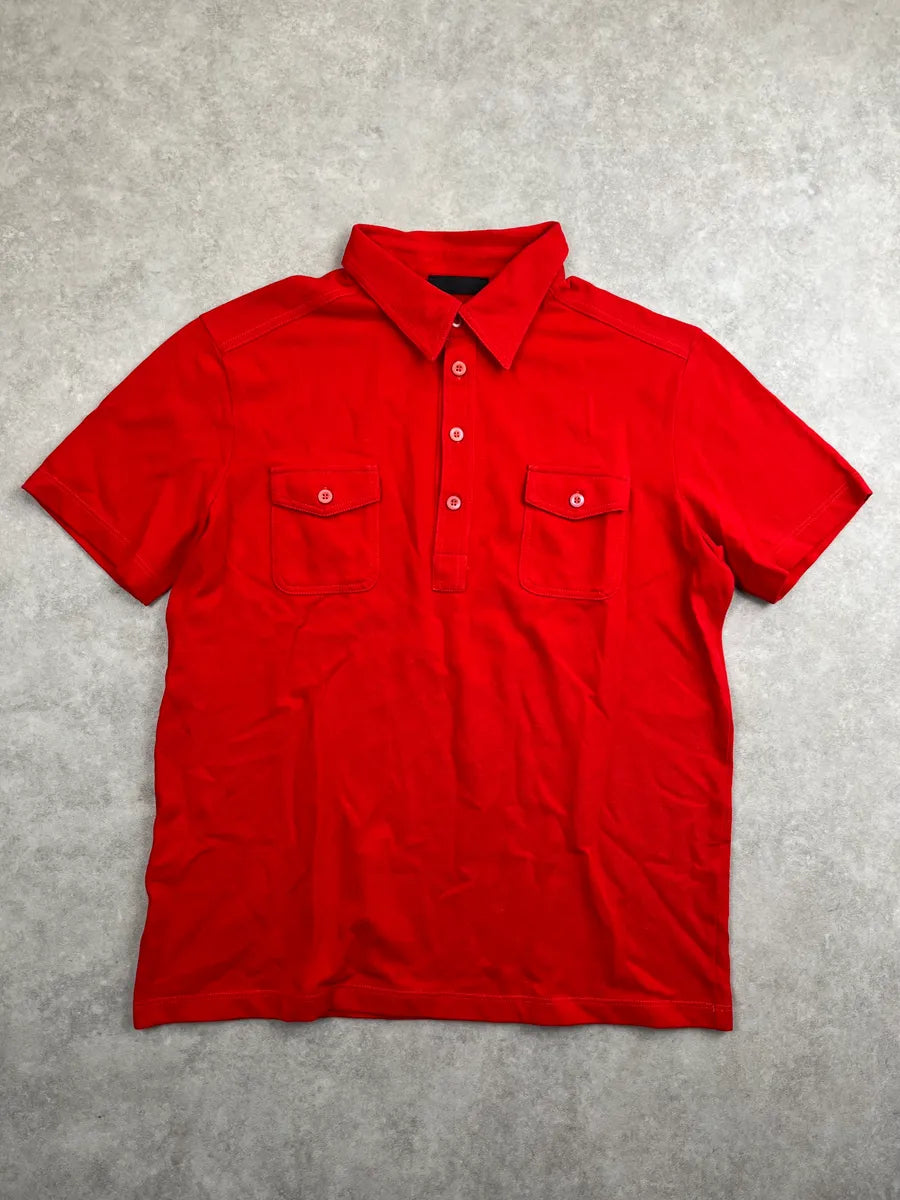 2000s Prada Red Multi-Pocket Polo puHRVwGn 0